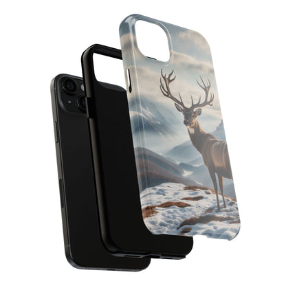 Alpine Majesty: Stag in Snow – iPhone Case