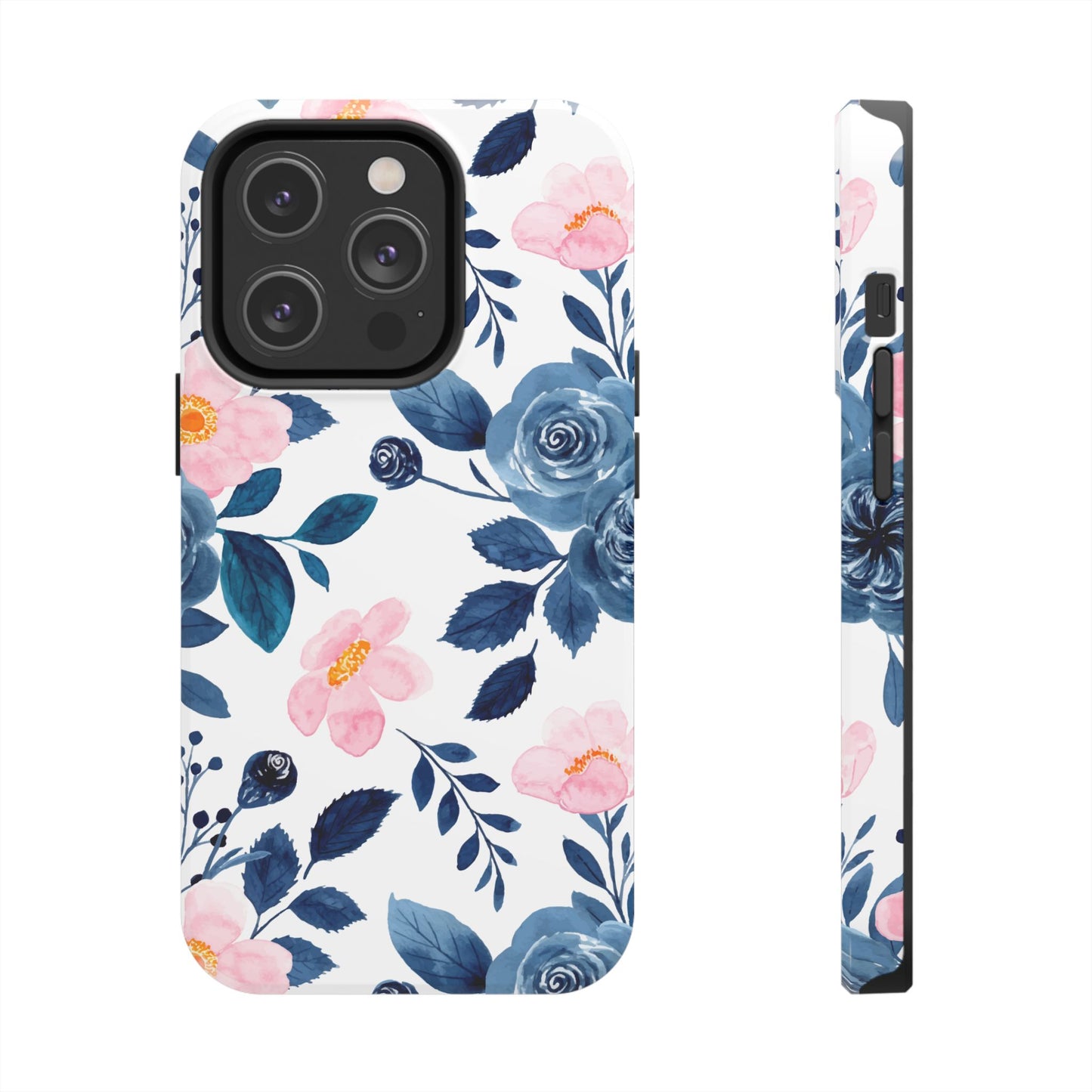 Pastel Garden Charm – iPhone Series Case with Watercolor Flowers