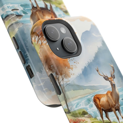 MagSafe-Compatible iPhone Case – Serene Valley Stag