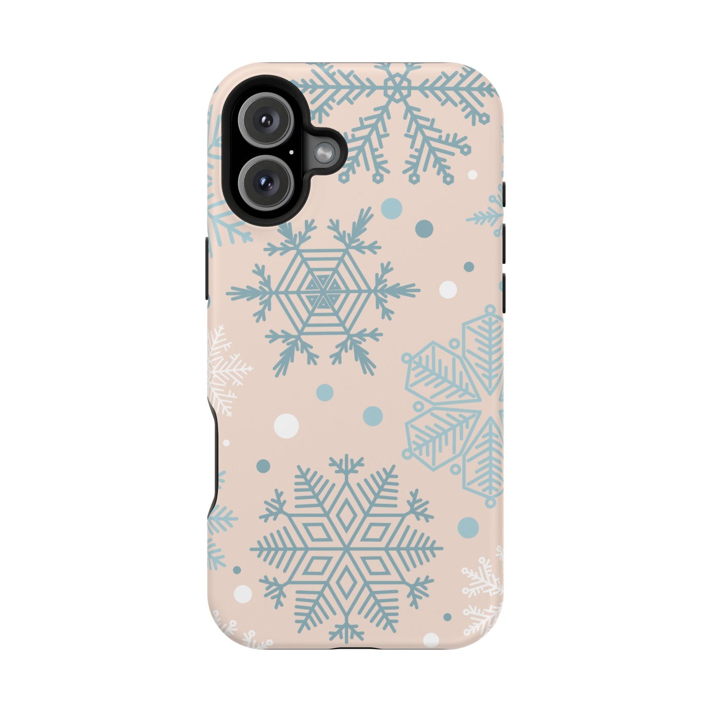 Winter Snowflakes MagSafe iPhone Case – Shockproof, Smooth Matte Finish, Dual-Layer Protection