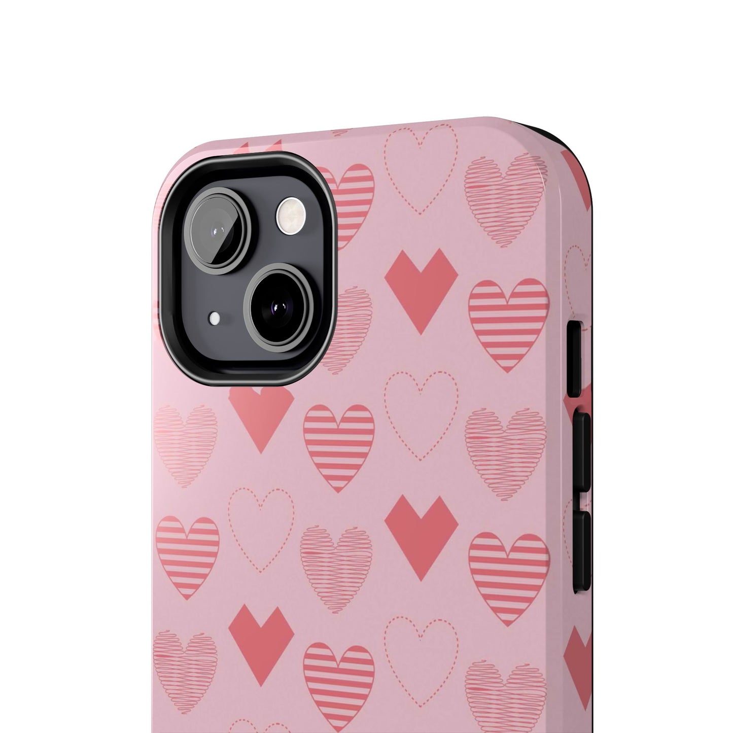 Striped Hearts iPhone Case