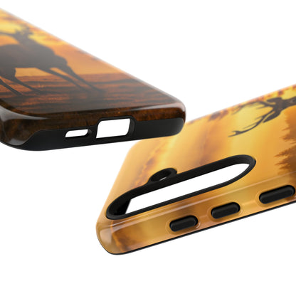 Sunset Majesty: Regal Stag – Samsung Galaxy Case