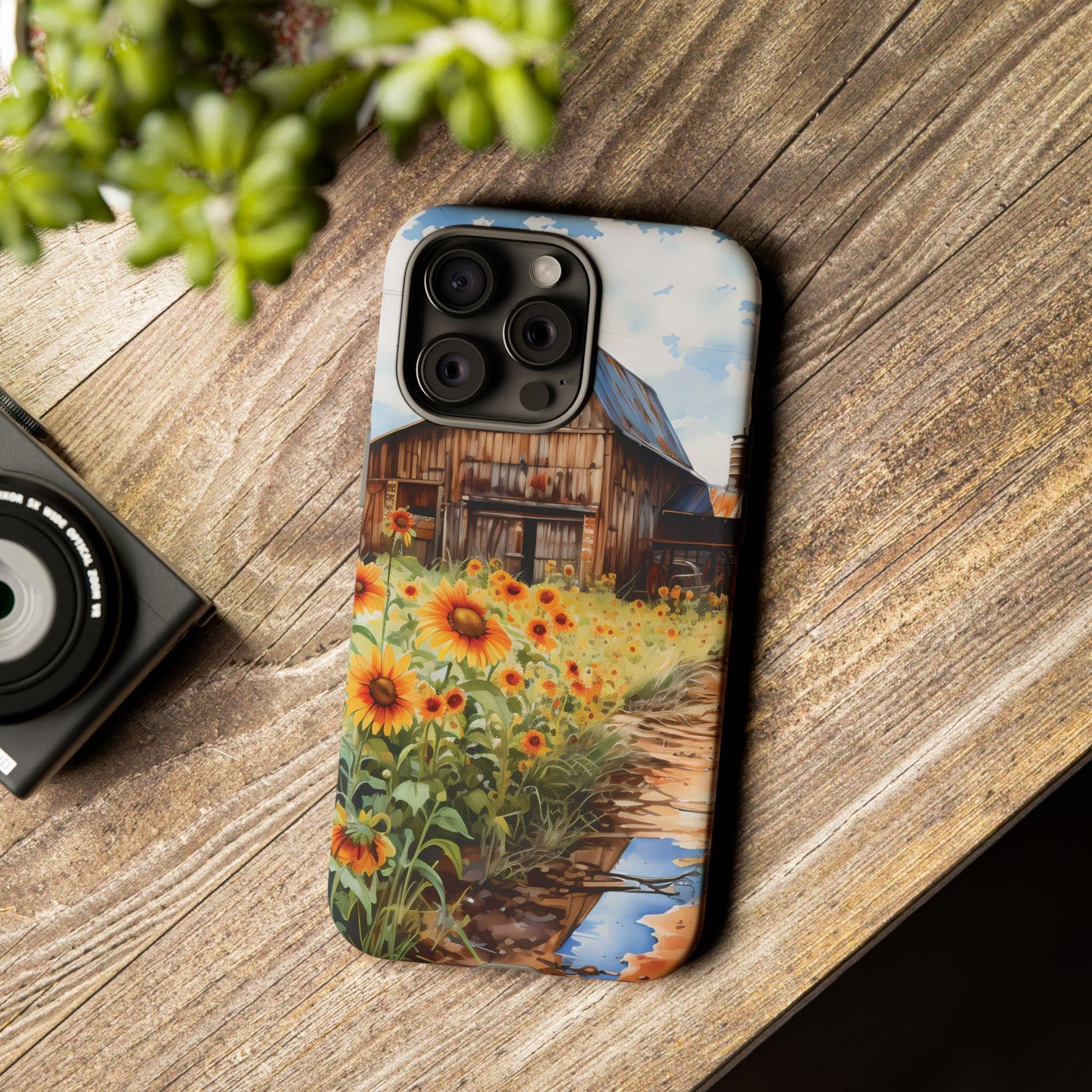 Sunflower iPhone Case  Rustic Farm Style