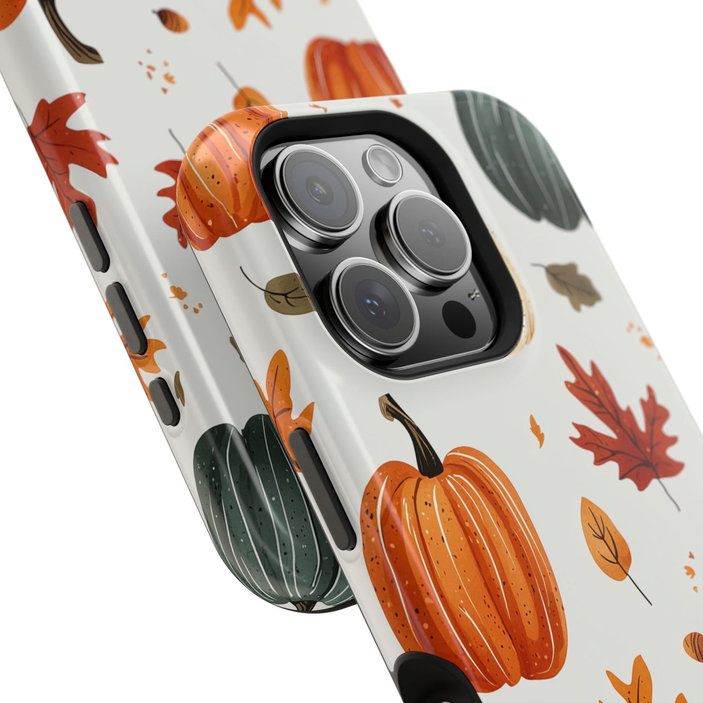 Autumn Pumpkin MagSafe iPhone Case – Fall Leaves and Harvest Design