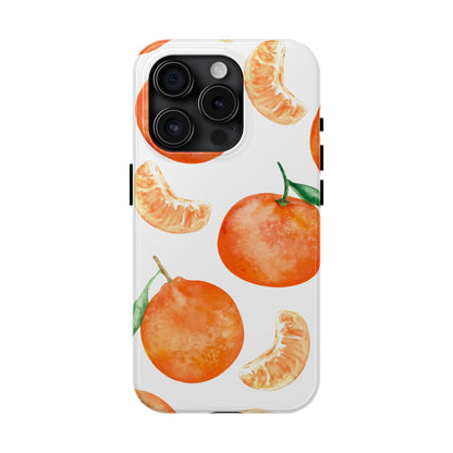 Tangerine Dreams Tough iPhone Case – Watercolor Orange Design, Shockproof Dual Protection - BOGO Cases