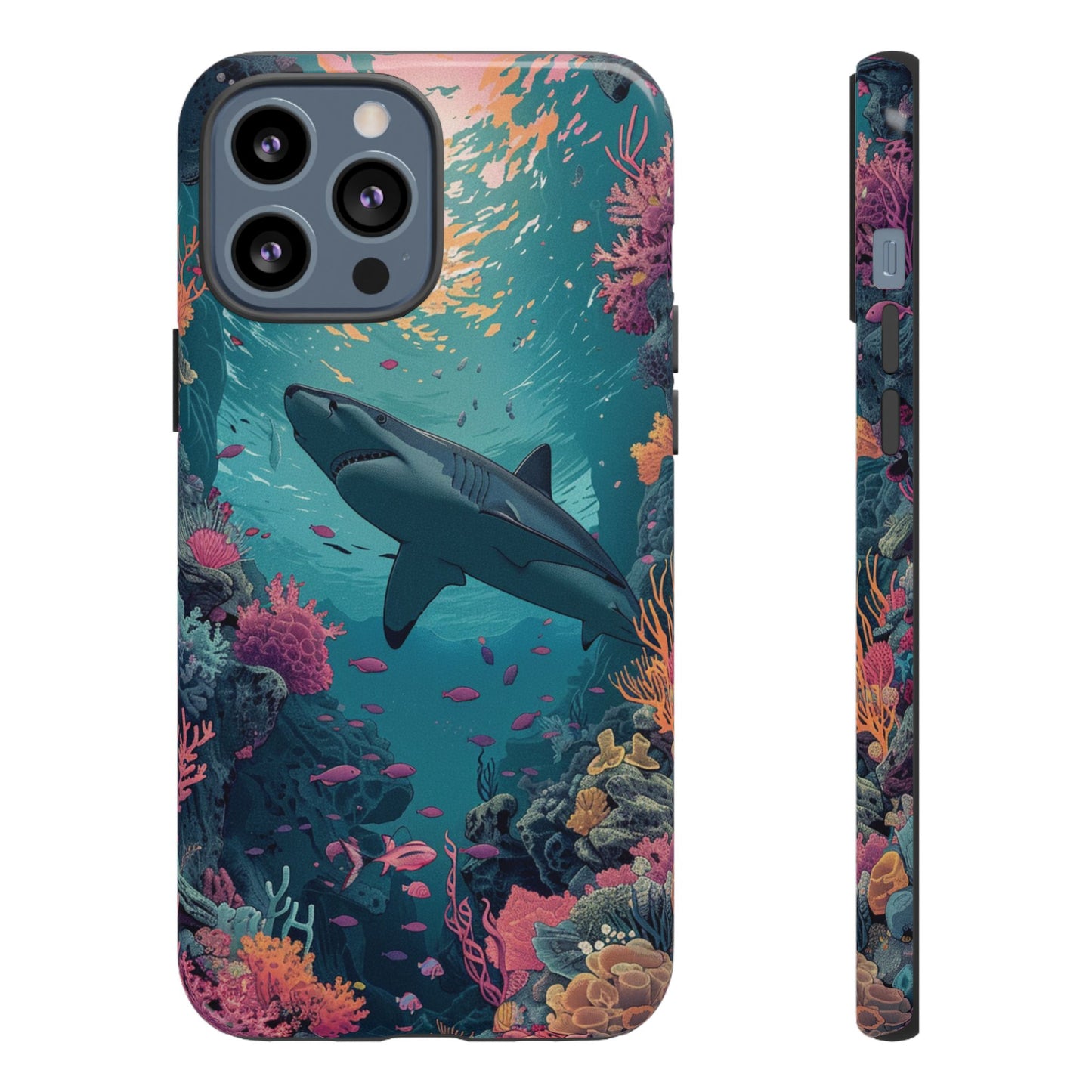 Ocean Shark Coral Reef iPhone Case