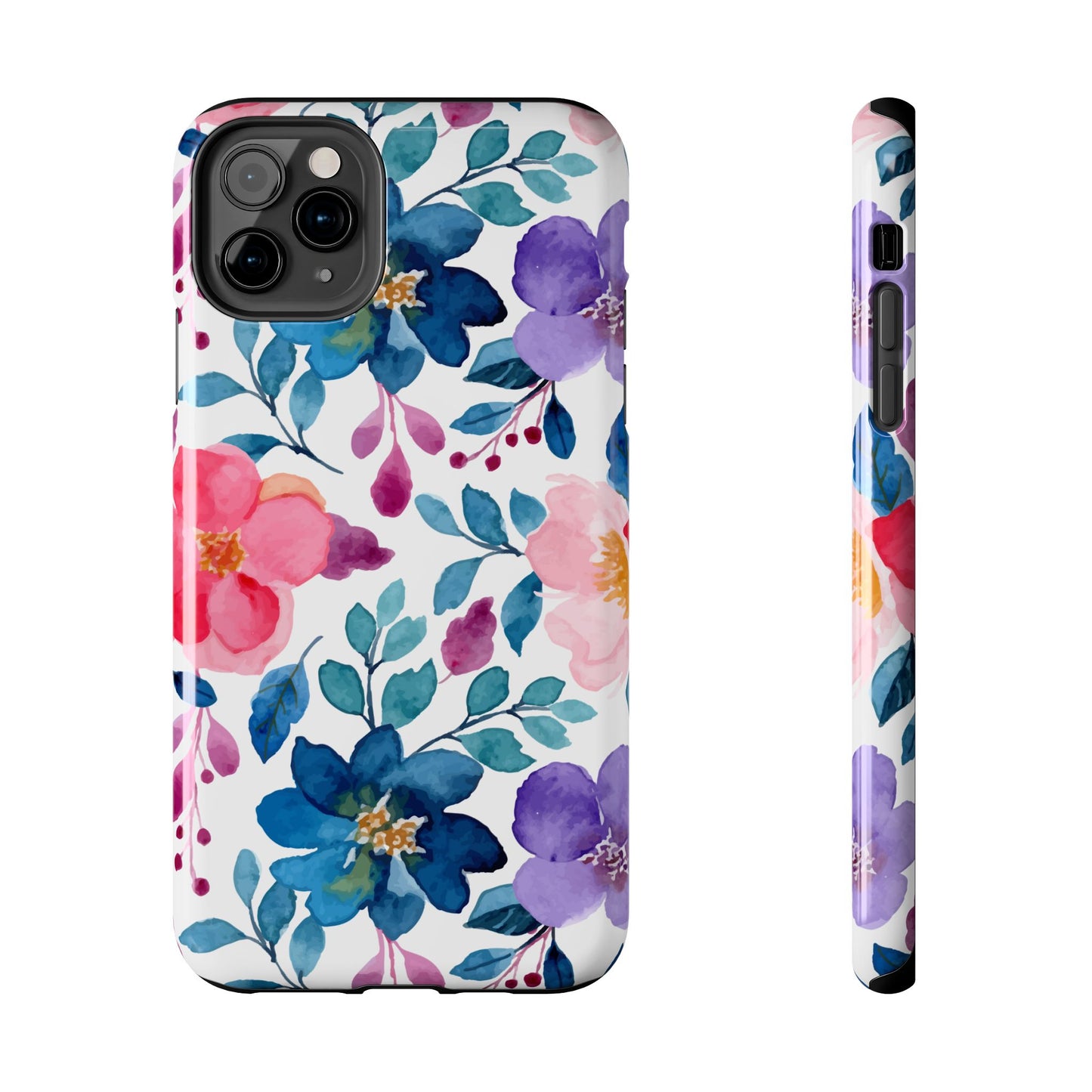 Mystic Bloom – iPhone Case with Elegant Watercolor Floral Design