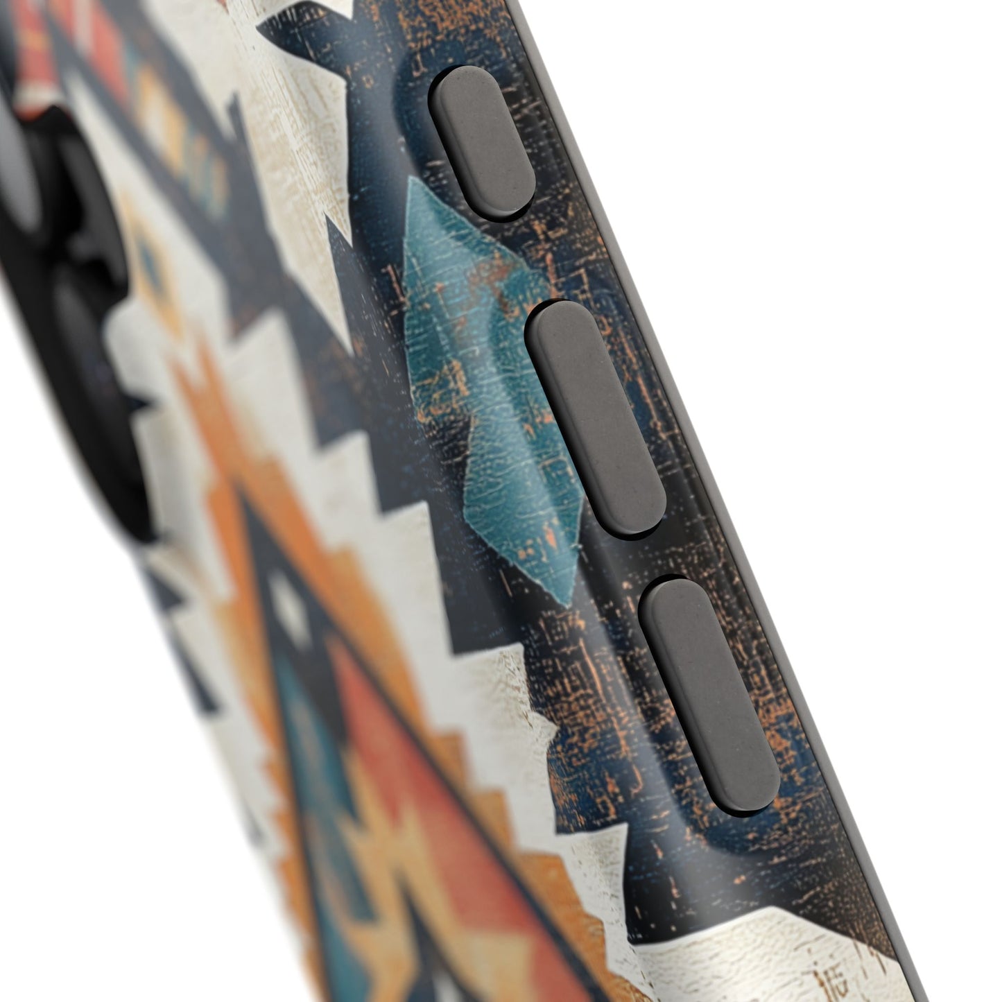 Vintage Southwestern Diamond Tough MagSafe iPhone Case – Rustic Tribal Design, Dual-Layer Protection