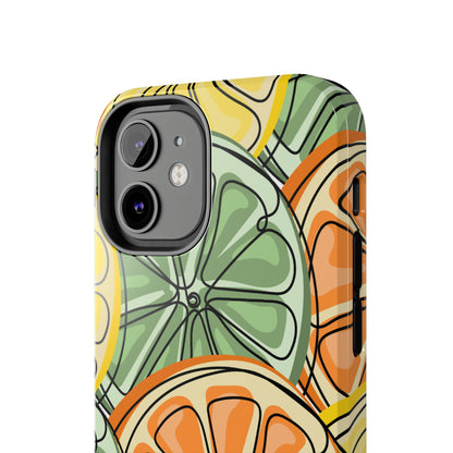 Citrus Zest Tough iPhone Case – Bold Lime, Lemon, and Orange Design, Shockproof Protection - BOGO Cases