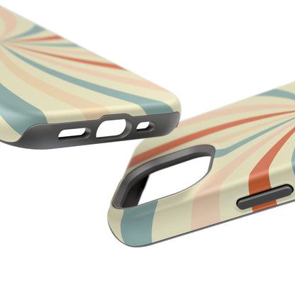 Retro Swirl MagSafe iPhone Case – Durable, Vintage-Inspired Design with Dual-Layer Protection