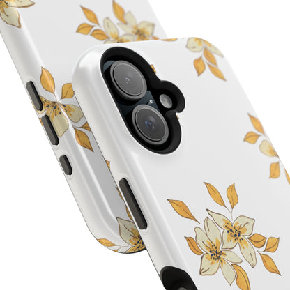 Delicate Yellow Blossom MagSafe iPhone Case – Minimalist Floral Design with Matte Finish