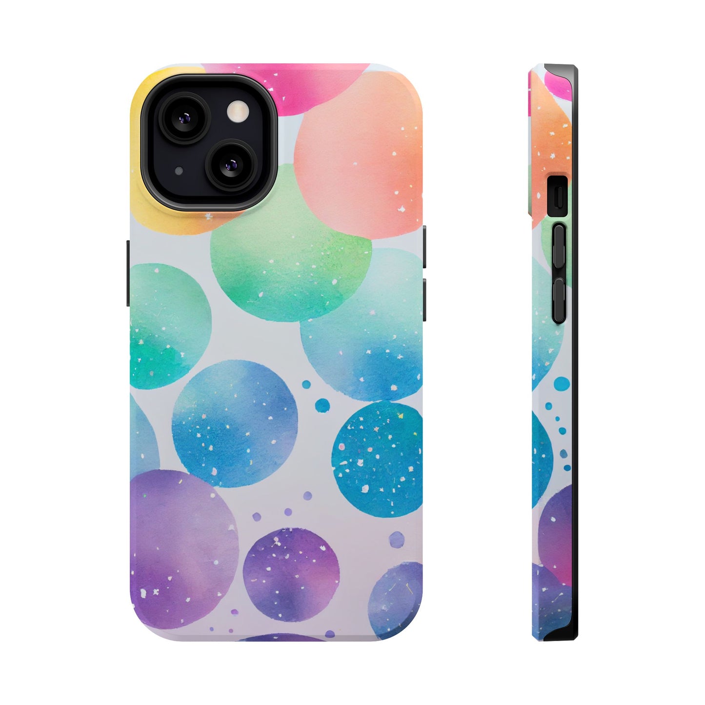 Pastel Galaxy Bubbles  MagSafe iPhone Case – Slim Design, Glossy Finish