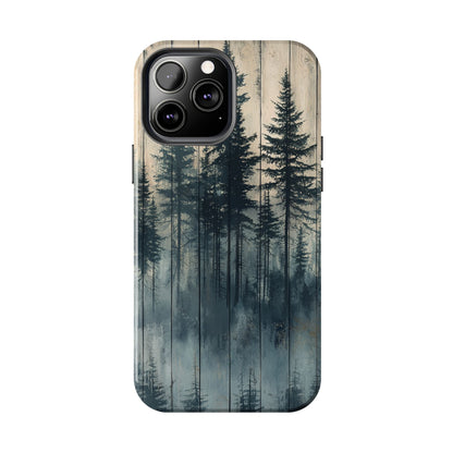 Misty Forest iPhone Case - Rustic Nature-Inspired Protective Cover