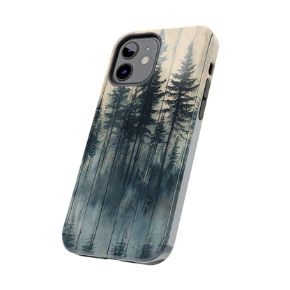 Misty Forest iPhone Case - Rustic Nature-Inspired Protective Cover