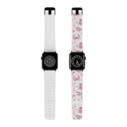 Pink Love Icons Apple Watch Band