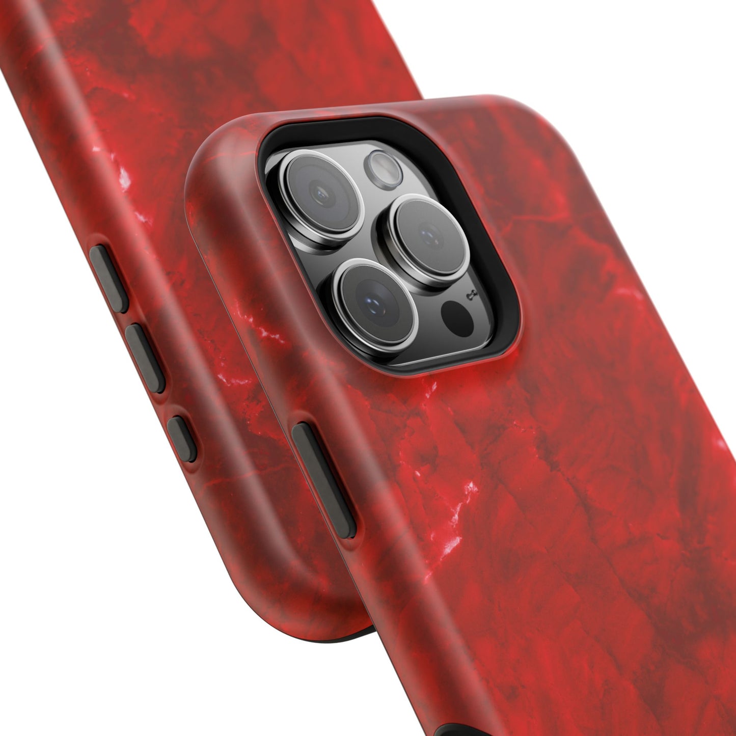 Bold Red Marble MagSafe iPhone Case – Luxe Design Meets Magnetic Precision