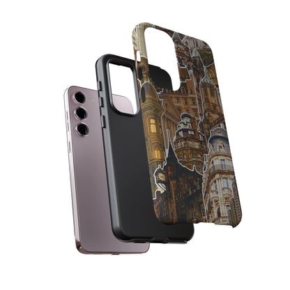 Vintage Architectural Collage Samsung Galaxy Case – Tough Dual - Layer Protection with Matte Finish - BOGO Cases