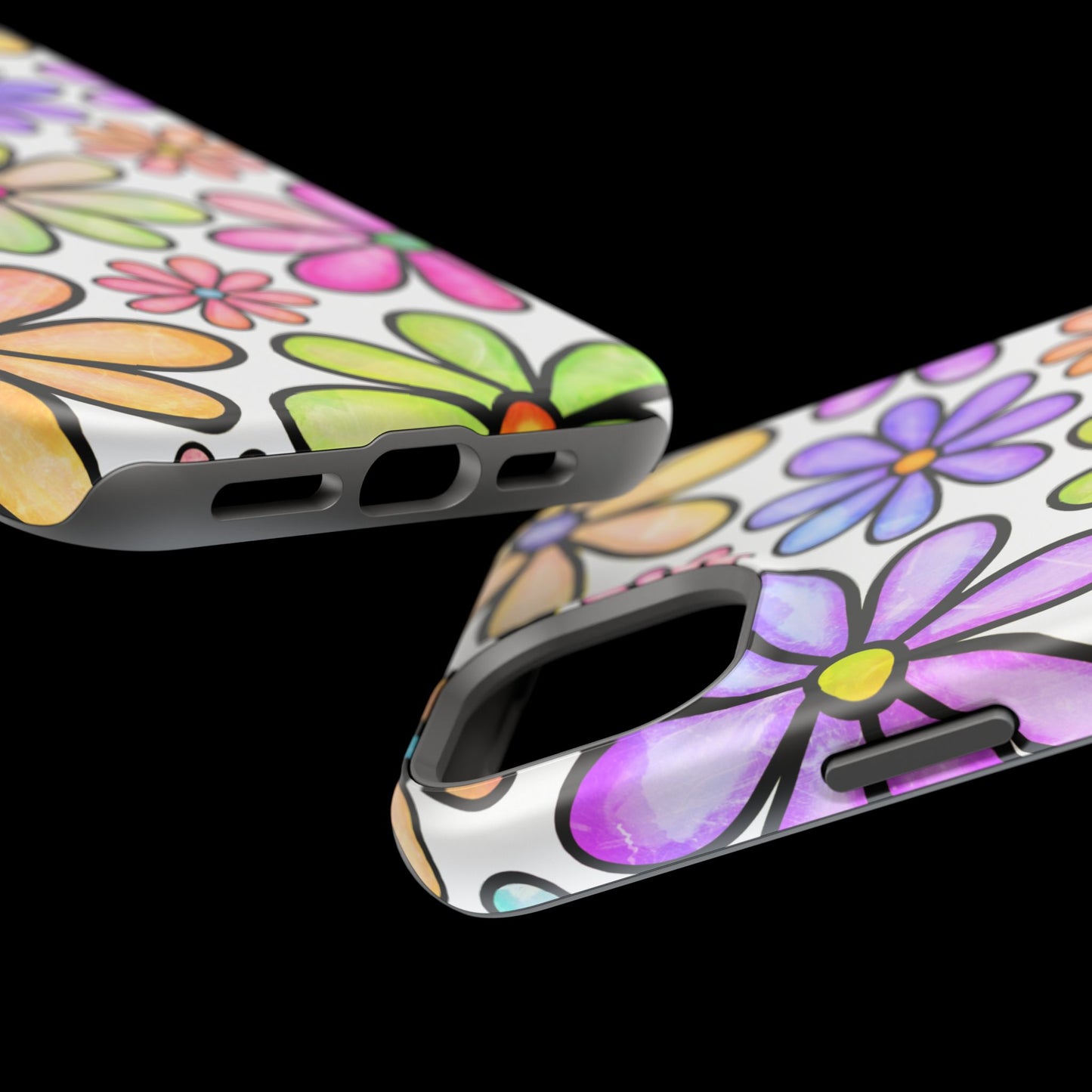 Pastel Daisy Dream MagSafe iPhone Case – Slim Profile, Glossy Finish