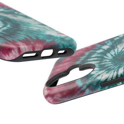 Teal and Pink Tie-Dye MagSafe Case – Stylish and Functional