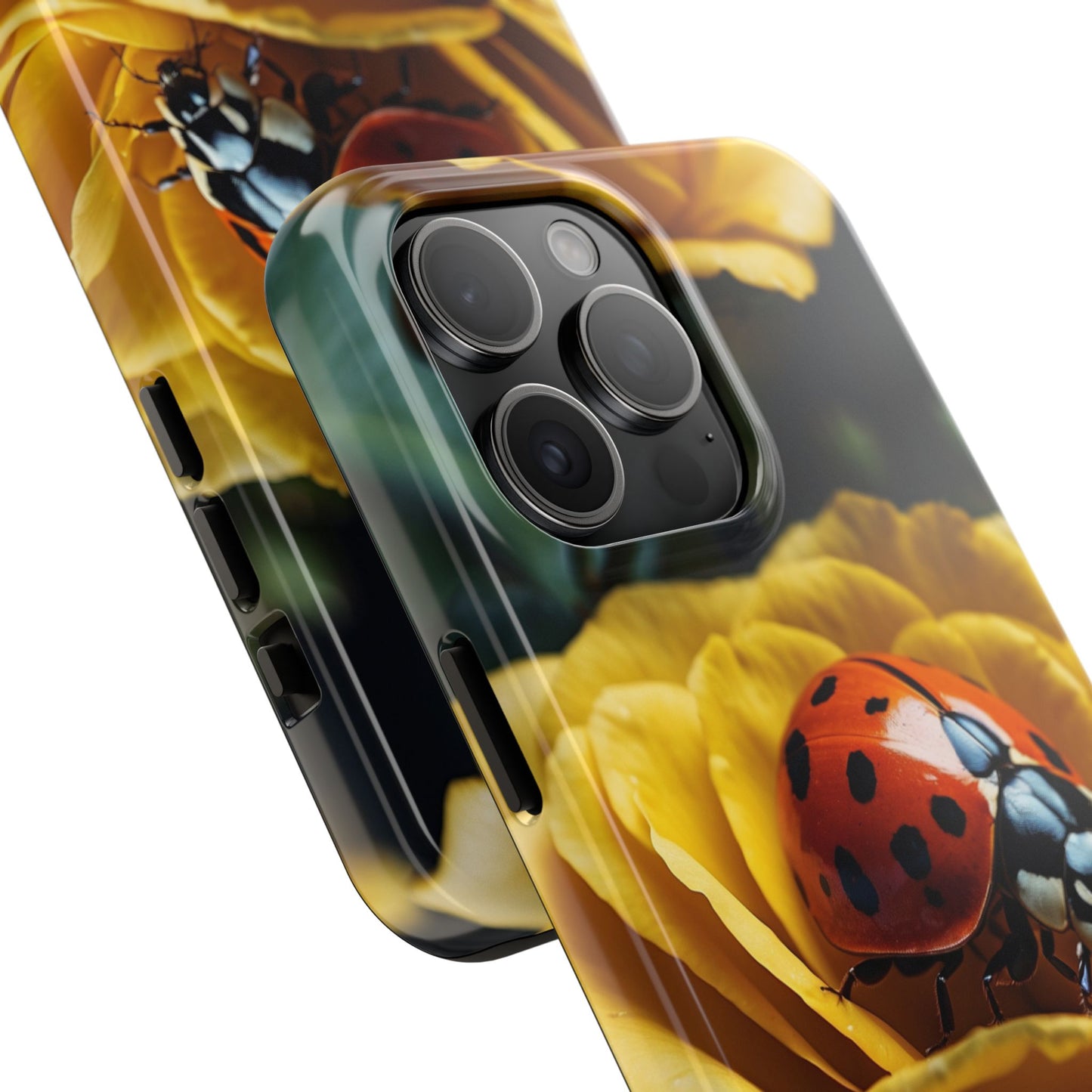 iPhone Case: Ladybug on Yellow Petals