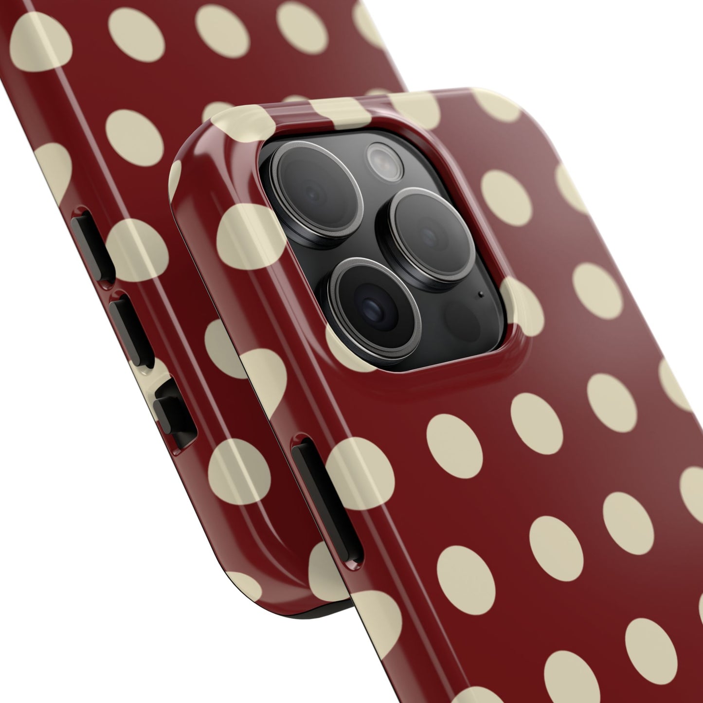 Classic Red & Cream Polka Dots - iPhone Case