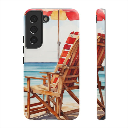 Beach Bliss Samsung Galaxy Case – Relaxing Seaside Chair and Umbrella Design