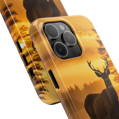 Sunset Majesty: Regal Stag – iPhone Case