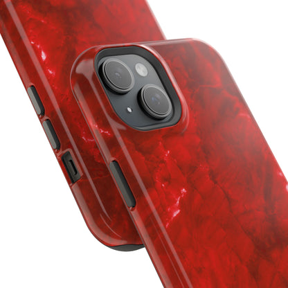 Bold Red Marble MagSafe iPhone Case – Luxe Design Meets Magnetic Precision