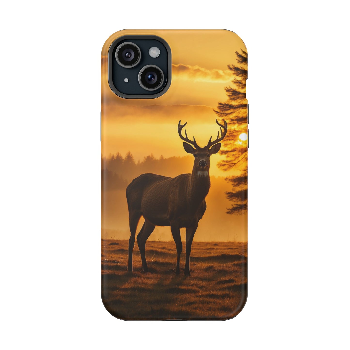 Sunset Majesty: Regal Stag – MagSafe iPhone Case