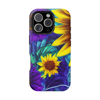 Purple & Gold Sunflower Dream - MagSafe iPhone Series Case