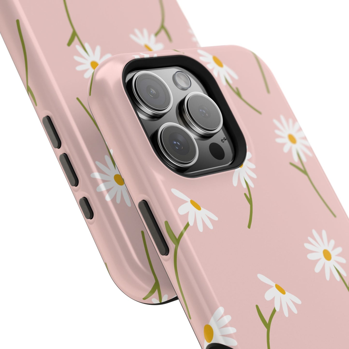 Daisy Delight Tough MagSafe iPhone Case – Cute Floral Design with Dual-Layer Protection