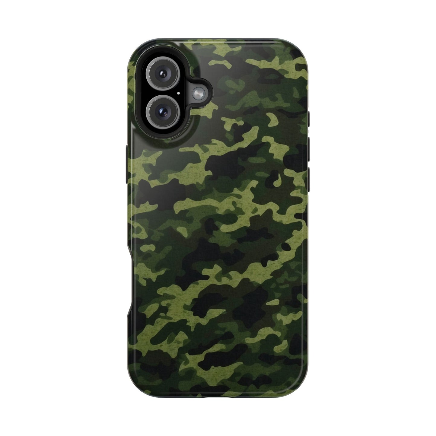 Dark Green Camouflage – MagSafe iPhone Case, Slim and Drop-Resistant