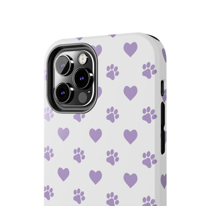 Paw Prints & Hearts – Cute and Durable iPhone Case for Animal Lovers