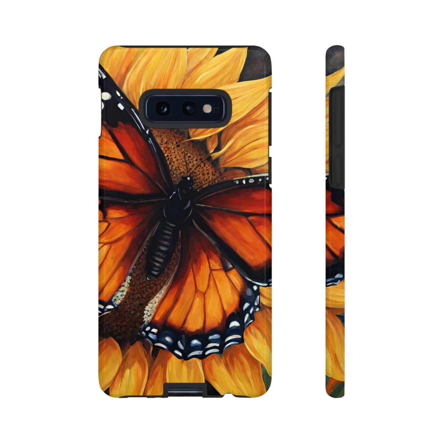 Monarch Butterfly & Sunflower Art – iPhone Case