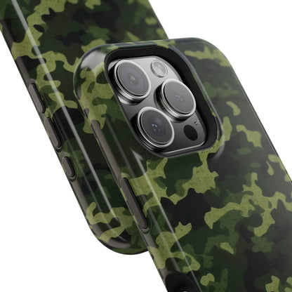 Dark Green Camouflage – MagSafe iPhone Case, Slim and Drop-Resistant