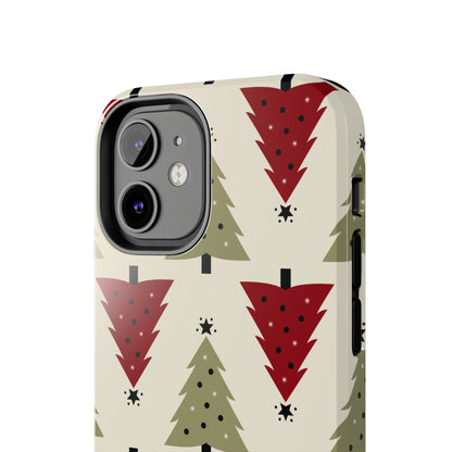 Retro Christmas Trees Pattern - iPhone Series Case