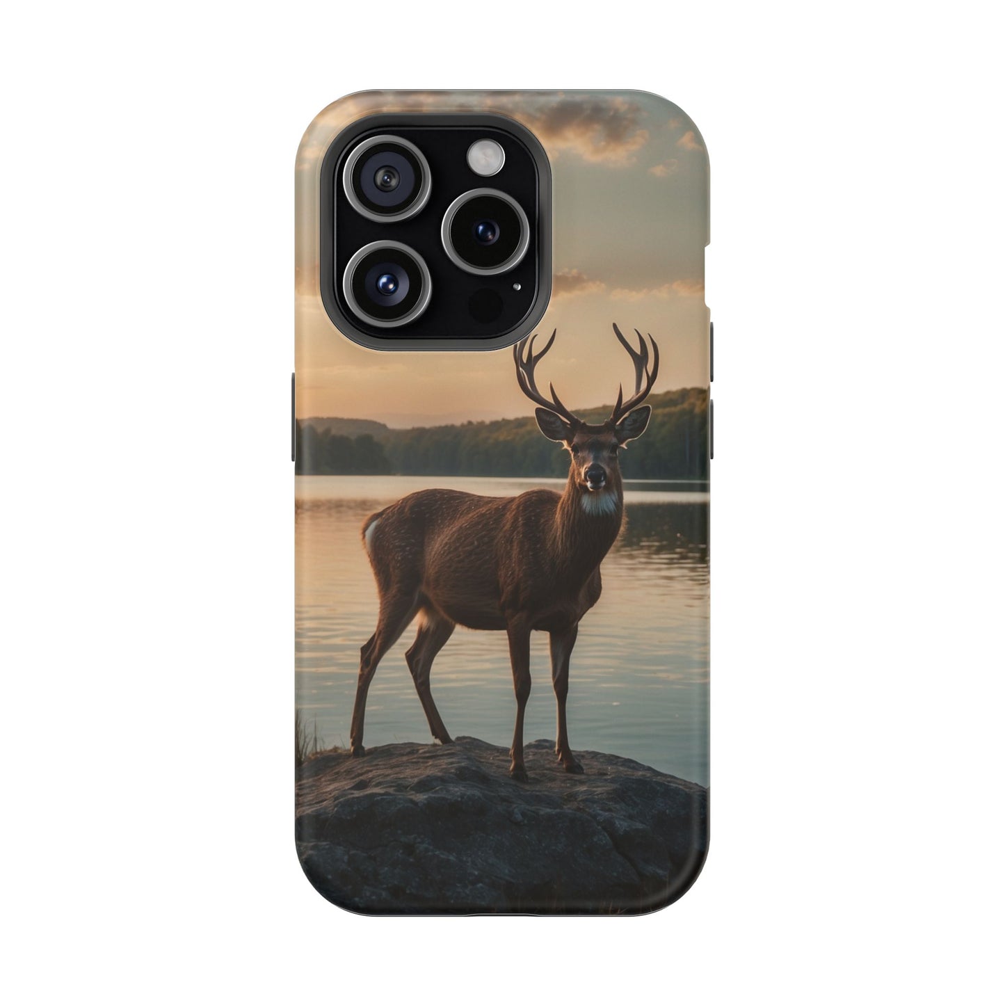 Majestic Stag at Sunset – MagSafe iPhone Case