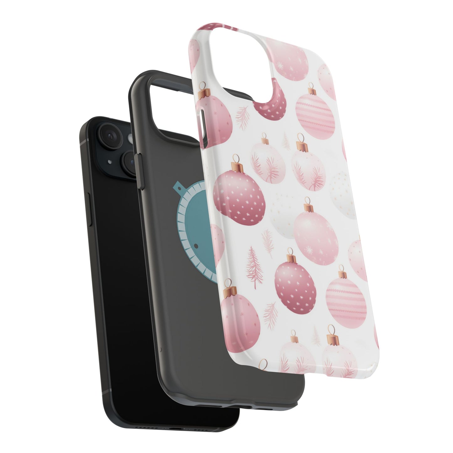 MagSafe iPhone Case: Merry in Pink – Christmas Balls