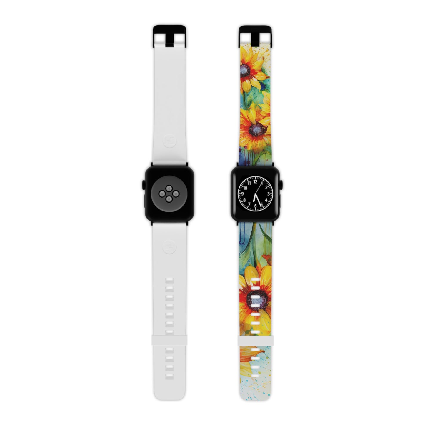 Watercolor Sunflower Splash Apple Watch Band