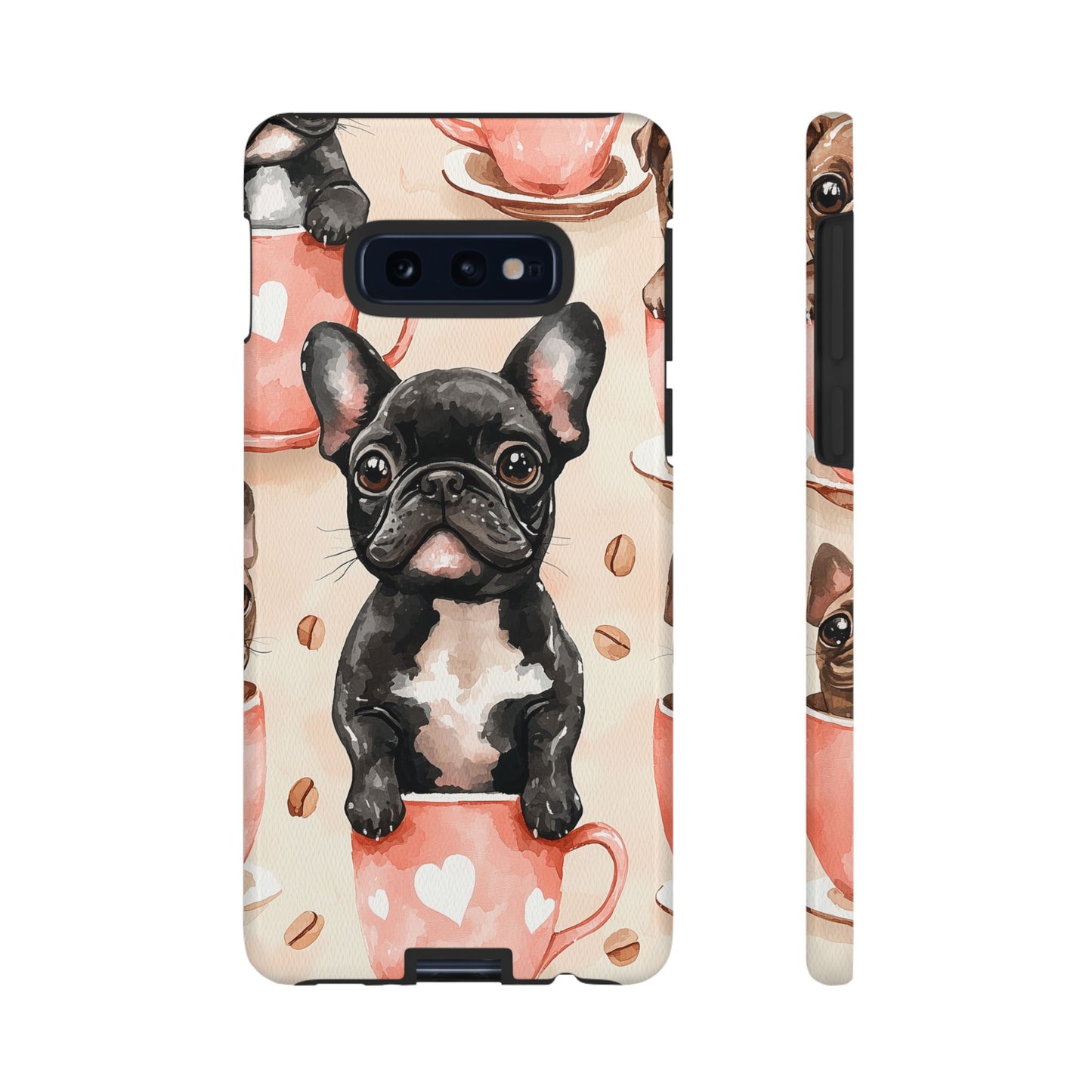 French Bulldog in Coffee Cup  Samsung Galaxy  Case – Cute Dog Art, Shockproof & Slim Design