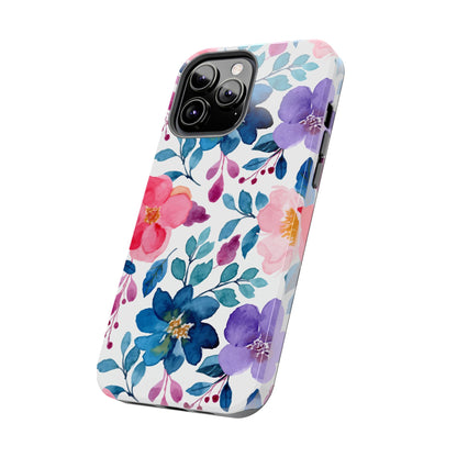 Mystic Bloom – iPhone Case with Elegant Watercolor Floral Design