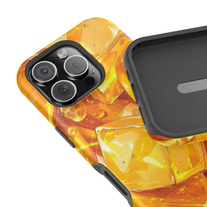 Citrus Splash MagSafe iPhone Case – Bright Orange Slices & Ice, Dual-Layer Protection