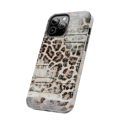 Rustic Leopard Wood Print - iPhone Series Case