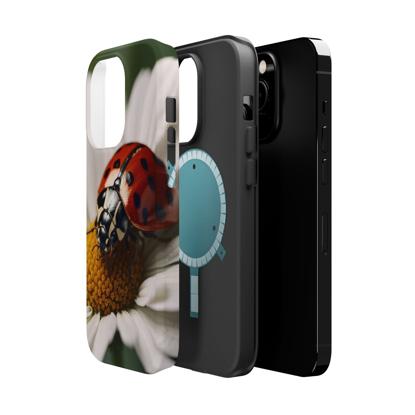 MagSafe iPhone Case: Ladybug on White Daisy