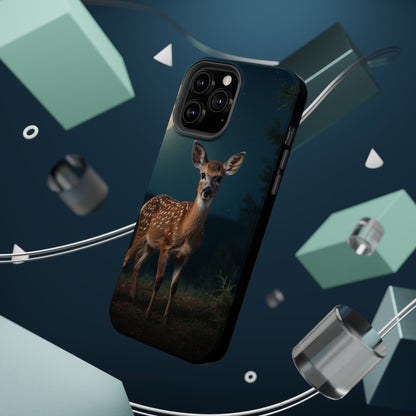 MagSafe-Compatible iPhone Case – Mystic Fawn Under the Moonlit Sky