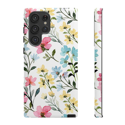 Watercolor Floral Bliss – Samsung Galaxy Case with Pastel Flower Design