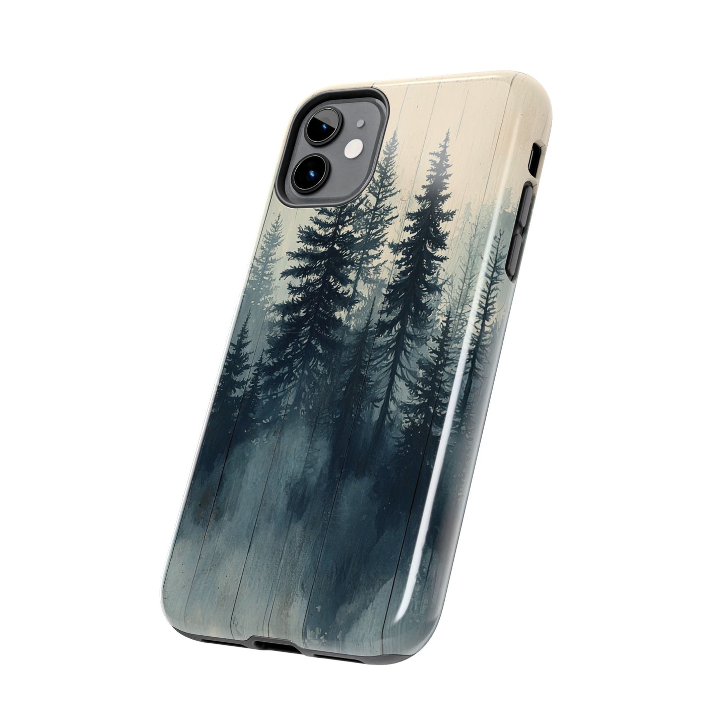 Misty Forest Wood iPhone Case - Nature-Inspired Protective Cover