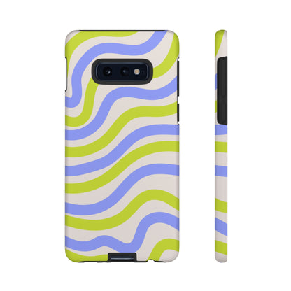 Neon Wave Samsung Galaxy Case – Bold Dual-Layer Protection with 70s-Inspired Vibe