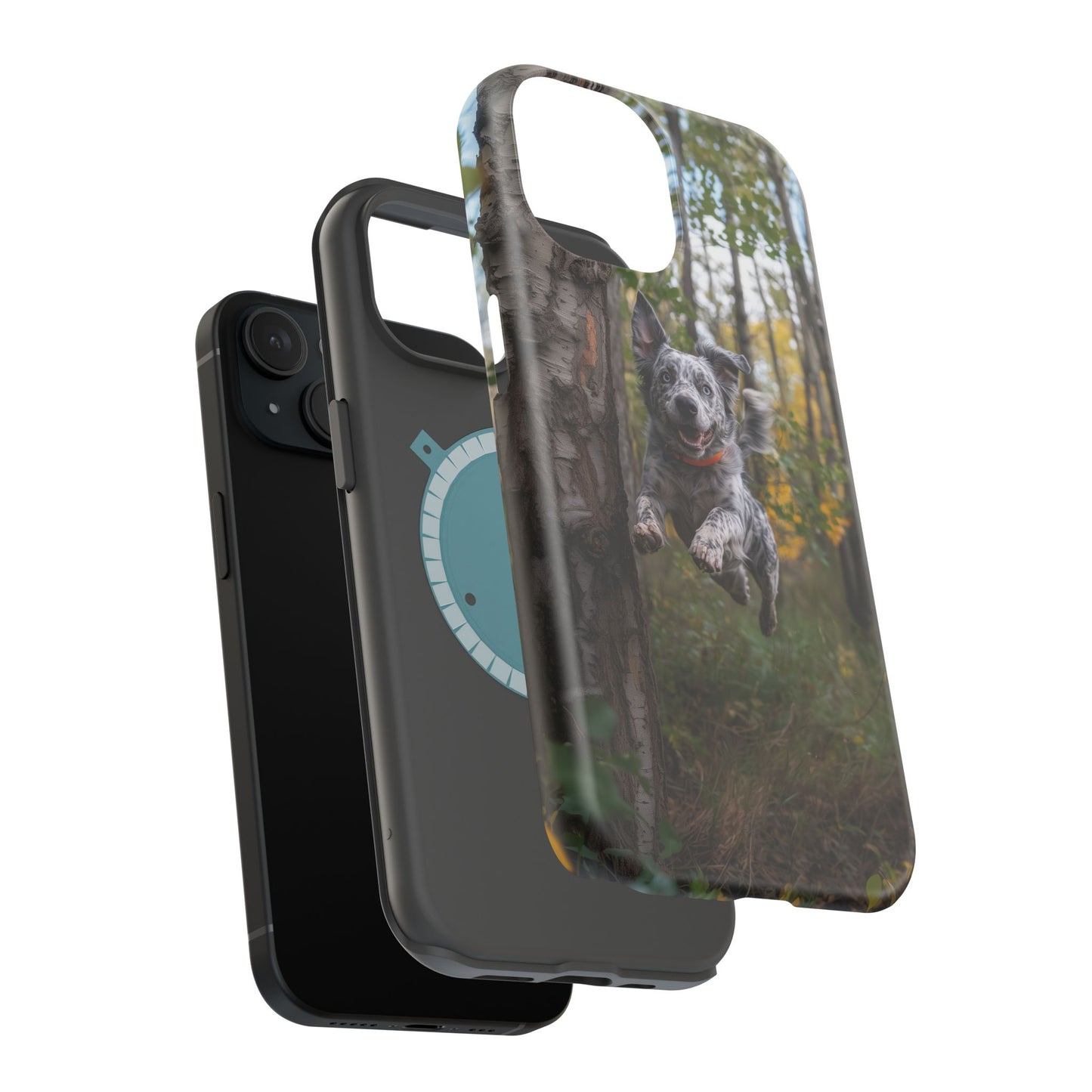 Happy Forest Dog MagSafe iPhone Case – Nature-Inspired Protective Cover