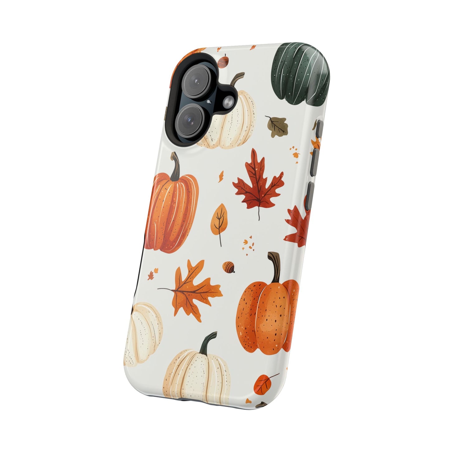 Autumn Pumpkin MagSafe iPhone Case – Fall Leaves and Harvest Design